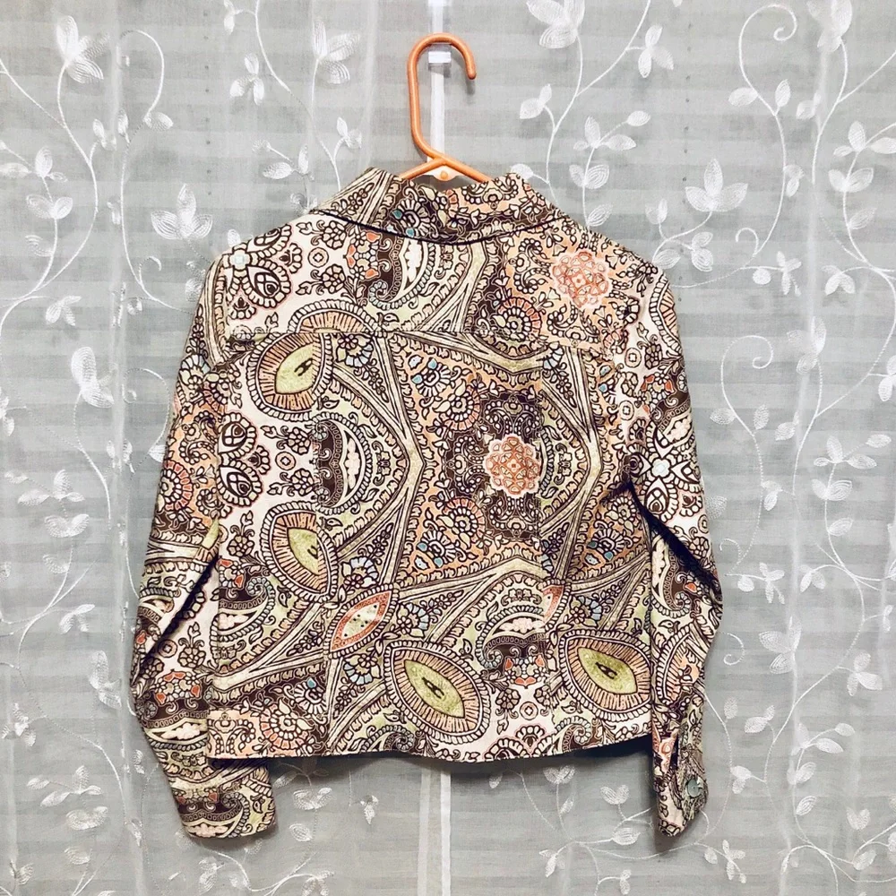 Ruby Rd Pastel Printed Crop Jacket - Picture 5 of 8